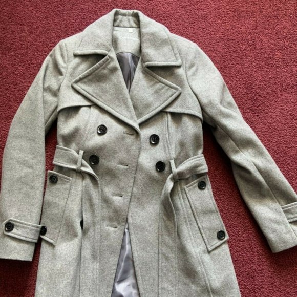 Coat wool/polyester Ladies pea jacket